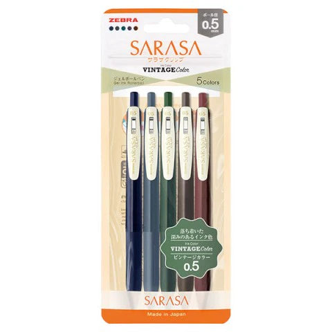 Bolígrafo Zebra Sarasa Clip Vintage 0.5 set #1