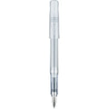 Pluma Fuente Pilot Kakuno Transparente Punta Extra Fina Plateada