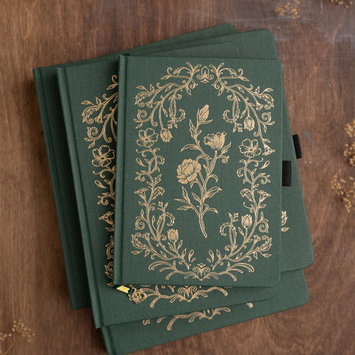 Cuaderno Antique Floral Verde Archer & Olive A5