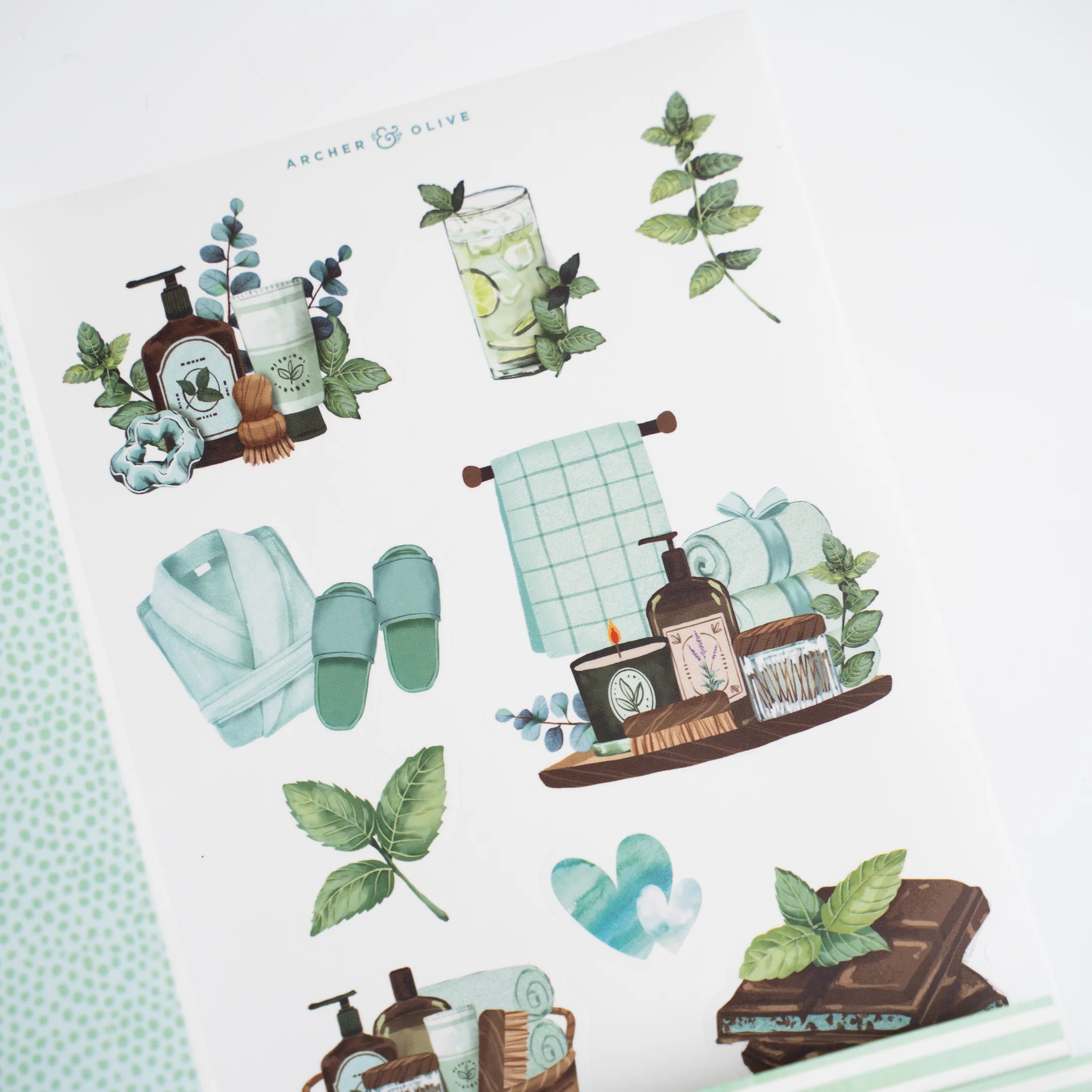 Kit para decorar cuaderno Minty Fresh