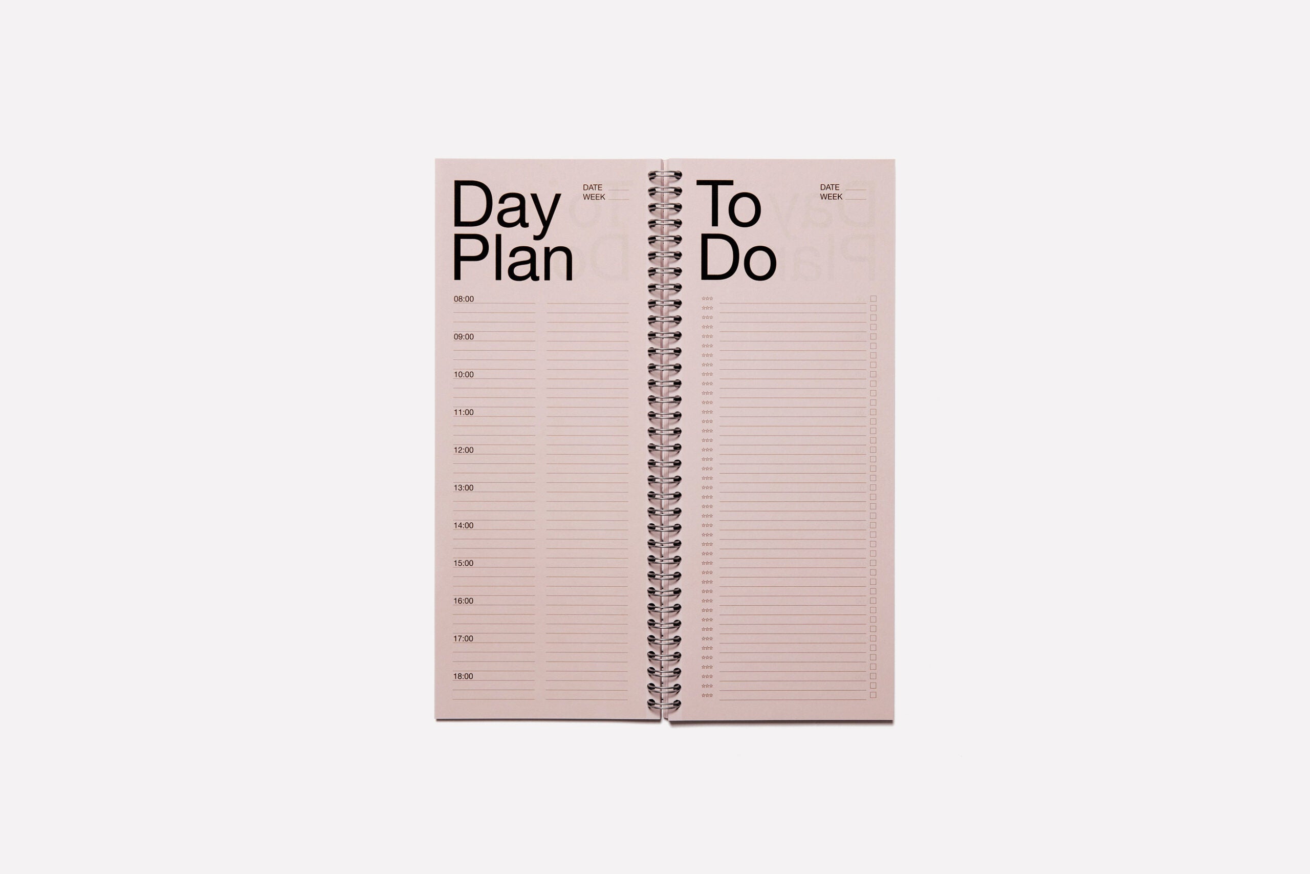 Things To Do Today / Day Plan Rosa Pálido